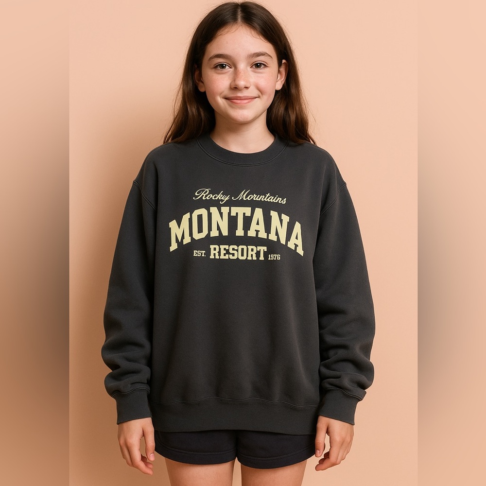 Black Montana Resort Sweatshirt